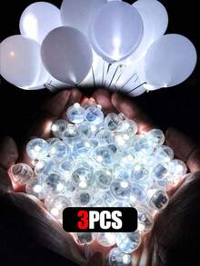 150颗LED白色电子发光圆形灯，闪亮小圆球灯，手工气球灯，电池供电电子圆球灯，LED灯气球，适用于乳胶气球、霓虹派对、花瓶、纸灯笼、礼品装饰、复活节彩蛋灯、婚礼庆典、节日、圣诞节和万圣节装饰，长效防水待机，50/30/10/5/3/1个装 - 白色 - 查看 9