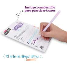 Kit de Lettering, 5 Puntas diferentes + Cuaderno de pratica. 33 pzs. LTK5,40841184 - Multicolor - Ver 6