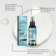 Spray limpiador de gafas de 100 ml 2 en 1: limpiador de gafas y removedor de rayaduras de lentes para estudiantes, trabajadores y tiendas de gafas - 100 ml - Ver 6