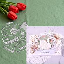 Creative Swan Dies, DIY Scrapbooking Album And Embossing Stencil, Greeting Card Making Tool, Card Paper Cutting Crafts ,Gift Card Making Template Die Cuts. - Silver - View 2