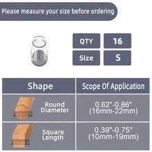 4/16 硅胶椅腿地板保护垫，灰色毛毡家具垫，适用于硬木地板，家具滑垫，椅腿套，防止地板刮伤并降低噪音，适用于厨房、客厅、咖啡厅（3 种款式，透明） - 淺灰色 - 查看 15