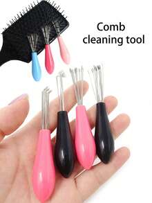 2pcs Hair Brush Cleaning Brush, Comb Cleaner, Cleaning Tool, Comb Debris Remover, Cleaning Supplies, Hair Brush Cleaner, Mini Comb Cleaning Brush, Comb Cleaning Tool - Multicolor - View 1