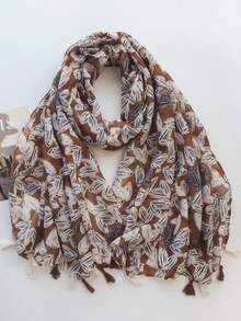 1pc Heart Print Fashionable And Stylish Women Scarf - Multicolor - View 6