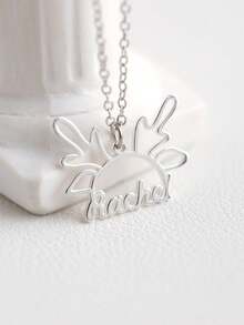 定制樱花项链 樱花图案个性化文字项链 男女通用 日文汉字项链 不锈钢饰品 - 彩色 - 查看 12