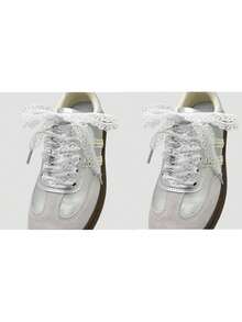 1双极简韩版黑色蝴蝶结鞋带，120厘米，适用于运动鞋和休闲鞋，适合夏季日常穿着，新年和情人节家居礼物 - 彩色 - 查看 8