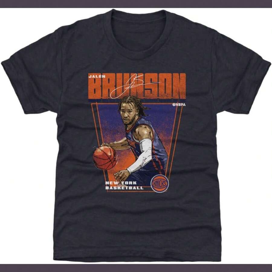 Jalen Brunson New York Knicks Youth Shirt - Jalen Brunson New York Knicks Premiere WHT - 黑色 - 查看 1