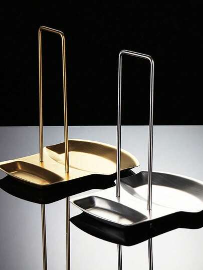 1pc Multipurpose Upright Spoon Pot Lid Rack, Stainless Steel Spoon Holder, Spatula Holder, Utensil Holder, Pot Lid Rack, Brushed Surface, Dishwasher , Suitable For Hot Pot Restaurants, Buffets, Fast Food Kitchens, Kitchen Decor