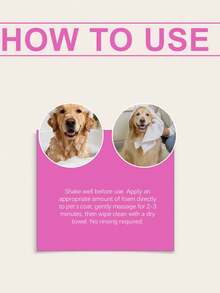 宠物干洗泡沫 - 无需冲洗，轻松清洁宠物毛发，令毛发柔软顺滑。宠物干洗喷雾 - 无需冲洗，方便日常清洁，去除污垢，蕴含薰衣草和椰子油成分，适用于猫狗。 - 300ml - 查看 6