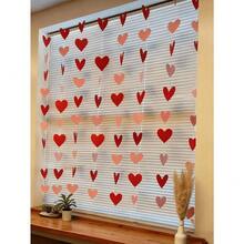 35/70pcs Red & Pink Heart Shaped Wreath - Valentine's Day Decor, Hanging Heart Decor, Valentine's Day Banner, Hanging Valentine's Wreath, Valentine's Day Decorations, Large Heart Valentine's Decor, Valentine's Day Backdrop Decor, Hanging Decorations On Bay Windows - 粉紅色 + 紅色 - 查看 2