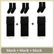 1/2/3 Double White Lace Leg Covers, Women's Stack Socks Covers, Long Stockings Paired With Boots Covers. Spring And Summer Fashionable Ballet Style Calf Socks Combination Set - Multicolor - View 23