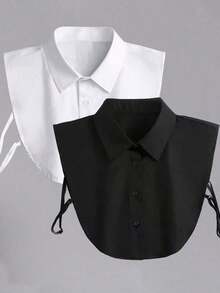 2 piezas Inserto de cuello de camisa versátil y sencillo, apto para uso diario VB4W - Blanco - Ver 6