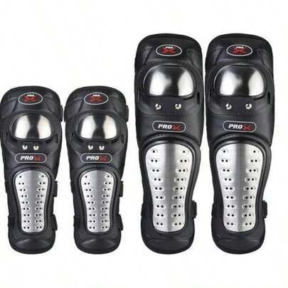 Rodilleras y Coderas en Acero Inoxidable para Motociclistas Protección Superior y Durabilidad