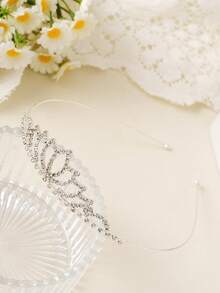 6件套女孩珍珠水钻皇冠蝴蝶结发箍，优雅发夹，公主风配饰，返校礼物，生日礼物，日常佩戴 - 彩色 - 查看 7