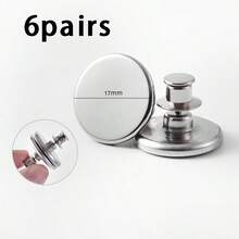 12/20 Pairs Classic Metal Curtain Magnet Ties With Back Studs, Magnetic Buckles For Home, Bedroom, Office Curtains - Easy Install, Tool-Free, Reusable - Multicolor - View 14