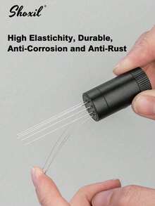 shoxil 1pc Espresso Coffee Stirrer, WDT Distribution Tool With Magnetic Star Design Stand For Barista, 304 Stainless Steel 8 Needles 0.4mm With 2 Extra Needles - Black - View 7