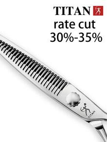 TITAN HIRLD TITAN Professional Hairdressing Scissors Japanese Steel VG10 With 1 Comb, 1 Cleaning Cloth, 2 Finger Rings And 1 Adjustment Piece - Silver - View 5