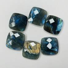 2pieces Natural Stone Charms Flash Labradorite Faceted Rectangle Pendants For Jewelry Making DIY Necklace Bracelets Earrings Handicrafts Accessories - Colored-glitter Stones - View 16