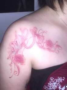 1 Piece Of Tattoo Sticker Temporary Tattoo Sticker, Y2K Style Butterfly Rose Flower Vine Pattern Waterproof And Sweatproof Washable Non-Reflective Arm And Shoulder Simulation Tattoo Suitable For Fashionable People And Can Last 3-5 Days - Multicolor - View 5