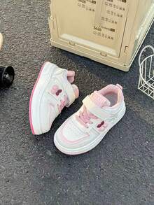 1双儿童低帮系带运动鞋，耐磨橡胶鞋底，时尚步行鞋 - 粉色 - 查看 5