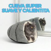 Cama Para Mascota Casa Cubierta Cerrada Interior - Gris - Ver 5
