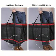 2PK Cooler Insulated Food Delivery Bag With Bottom For Delivery Drivers, XXXLarge Thermal Bags For Catering Hot Pizza, Travel Camping Picnic BasketGrocery Reusable Warmer Frozen, BlackBlue - XXXL avec bottine rigide - Voir 7