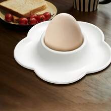 1pc Clover Egg Holder, Cute Egg Cup, Mini Tableware, Adorable Breakfast Egg Plate - Multicolor - View 3