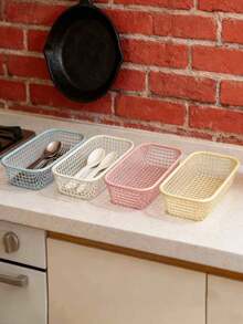 Ins Style Desk Organizer Basket, Student Office Stationery Storage Box, Desktop Iron Art Organizer Basket, Classroom & Office Paper Basket Organization Solution,Pencil Case,Bag - Multicolor - View 10