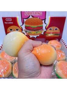 1 món đồ chơi bóp mềm hình bánh hamburger giống thật, đồ chơi giảm căng thẳng, mô hình trang trí bánh, đồ chơi độc đáo - Nhiều màu - Xem 6