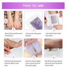 50片天然竹醋生姜足贴，薰衣草竹醋足贴，生姜足贴，足部护理 - 彩色 - 查看 4