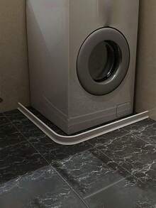 1件装 100厘米淋浴门槛挡水条 台面可折叠无框淋浴防水屏障 柔性防水条 保持干燥分隔条 用于干湿分离 - 白色 - 查看 4