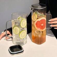 1pc Water Pitcher With Lid & Spout - Hot/Cold Beverages, Heat-Resistant, Ideal For Iced Tea, Lemonade, Refreshments - Multicolor - View 5