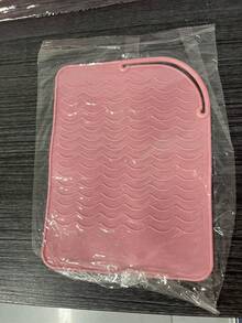 1 件装硅胶隔热垫 - 二合一直板夹和卷发棒收纳袋 - 美发工具旅行包 - 保护表面免受热损伤（黑色）