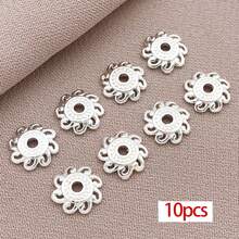 10pcs 18K Gold Plated Flower Bead Caps Hollow Spacer Beads Stoppers For Jewelry Making Necklaces Bracelets Earrings Supplies DIY Crafts - Multicolor - View 20