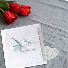 Creative Love Dies, DIY Scrapbooking Album And Embossing Stencil, Greeting Card Making Tool, Card Paper Cutting Crafts ,Gift Card Making Template Die Cuts. - Silver - View 7