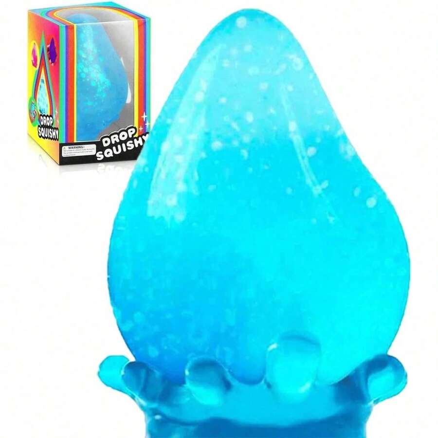 1PC Fidget Toys Stress Cube, Cube Squishies Anxiety Stress Relief, Ice Squishy Stress Cube-Drop Malt Sugar Balls, Fidgets For Classroom Prize Toys,Drop Malt Sugar Balls Relieve Stress, Fidget Silicone Sensory Toys For Autism/ADHD, Sensory Squishies Stress Relief Toys For Gifts - 藍色 - 查看 1