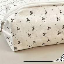 1pc Creative Black Bow Pencil Case, Large Capacity Student Stationery Storage Bag, Multi-Functional Office Supply Organizer - 1PC Bow - View 3