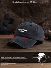 1pc Adjustable Unisex Outdoor Casual Fashion Eagle Printed Washed Breathable Baseball Cap, Suitable For Spring/Summer Outings And Daily Wear - A - View 5