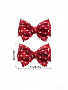 1pc Elegant Red Polka Dot Bow Shoe Clip - Fashion Accessory, Suitable For Shoes, Hats And Hair Decorations. Made Of Polyester, Very Suitable For Formal Occasions. Shoe Decor Accessory With Elegant Bow - Removable Bridal Wedding Hair Clip With Ribbon Bow And Clip. Suitable For DIY Hair Decorations For Brides, Boots, High Heels, Flats - Wedding Party, Prom Party Decorative Accessory. Women's Day, Travel Essentials, Wedding Favors, Y2k, Bedroom, Car Accessories Women, Kitchen Decor - Multicolor - View 4