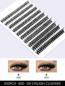 CMAYOME 640/200片装假睫毛册,D型卷翘浓密款,数量充足,品质上乘,价格实惠,新款DIY假睫毛,蓬松柔软,3D仿貂毛睫毛,假睫毛,化妆,睫毛嫁接,短款睫毛,DIY睫毛,浅色睫毛,在家DIY睫毛嫁接 - D - 查看 12