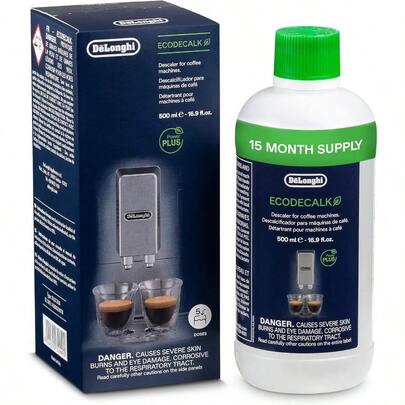 De'longhi Ecodecalk - Líquido descalcificador universal, cafeteras superautomáticas, 500 ml, ecológico y eficiente, compatible cafeteras modelos ECAM/ ETAM