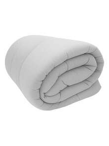 Hypoallergenic Single Duvet, Double-Sided, 100% Cotton, 200 Thread Count - Gris - Ver 2