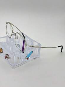 1 par de gafas con marco geométrico estrecho de TITANIUM 2503 - Plateado - Ver 3