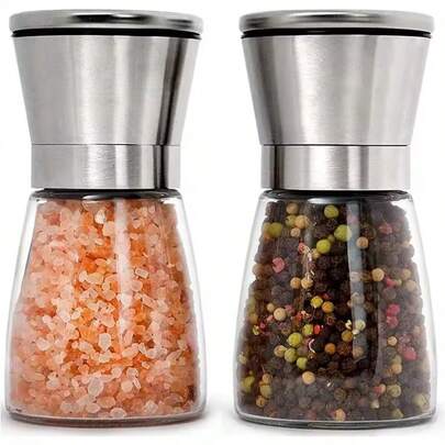 Multifunctional Stainless Steel Grinder, Pepper Mill, Pepper & Salt Grinder, Manual Grinder