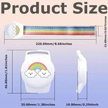 2 Funda para Apple AirTag para niños, Pulsera Protectora para Apple AirTag, con Cierre de  en Nylon Trenzado y Diseños Encantadores de Dibujos Animados, Perfectas para Niños,40840414 - Amarillo - Ver 6