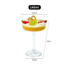 6 piezas Vasos desechables transparentes con rayas para cócteles, vino, champán, helado, mousse, pudín y postres - transparente - Ver 11
