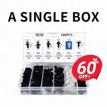 HE26 100pcs Universal Expansion Screw Clip Set For Automobiles Mudguards Leaf Plates Door Panel Clips C05 C20 C32 B01 D02 A16 Car Accessories - 110-KK - 查看 1