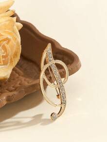 1Pc A-Z Letter Rhinestone Brooch – European Style Alloy Sparkly Pin, Elegant Versatile For Suits/Shirts/Coats/Dresses, Perfect Gift - Multicolor - View 8