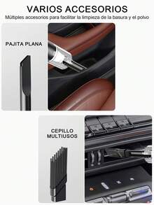 Aspiradora Portatil , 3 en 1 Aspiradora De Mano, Portatil, Inalambrica Para Coche y El Hogar, Con Bateria Recargable, Funcionamiento Silencioso, Remueve polvo, Pelo de Mascotas, Alta Potencia, Mini Aspiradora, Articulo Basico Para La Limpeza Del Hogar - 002 - Ver 11