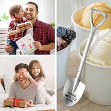 Father's Day Gifts,Gifts For Dad From Daughter Son,Stainless Steel Ice Cream Shovel For Dad Birthday Christmas Fathers Dad Day Gifts - / - View 6