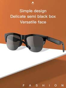 Wireless Smart Sound Multi-Function Bluetooth Glasses, With Wireless Calling, Music Playback, HIFI Sound Quality, High-Definition Lenses, Touch Control, Long Battery Life, Unisex Design And Rechargeable Technology Wireless Smart Glasses Headphones - Black - View 10